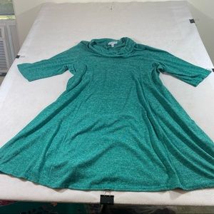 Southern Lady Aline Dress Cowl Neckline Green 3/4 Sleeve size 3X